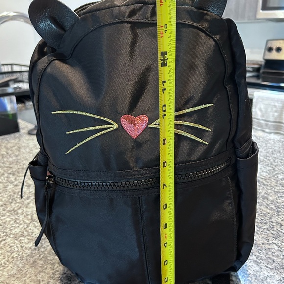 BLACK KITTEN BACKPACK • Medium • NWT • - Picture 6 of 11